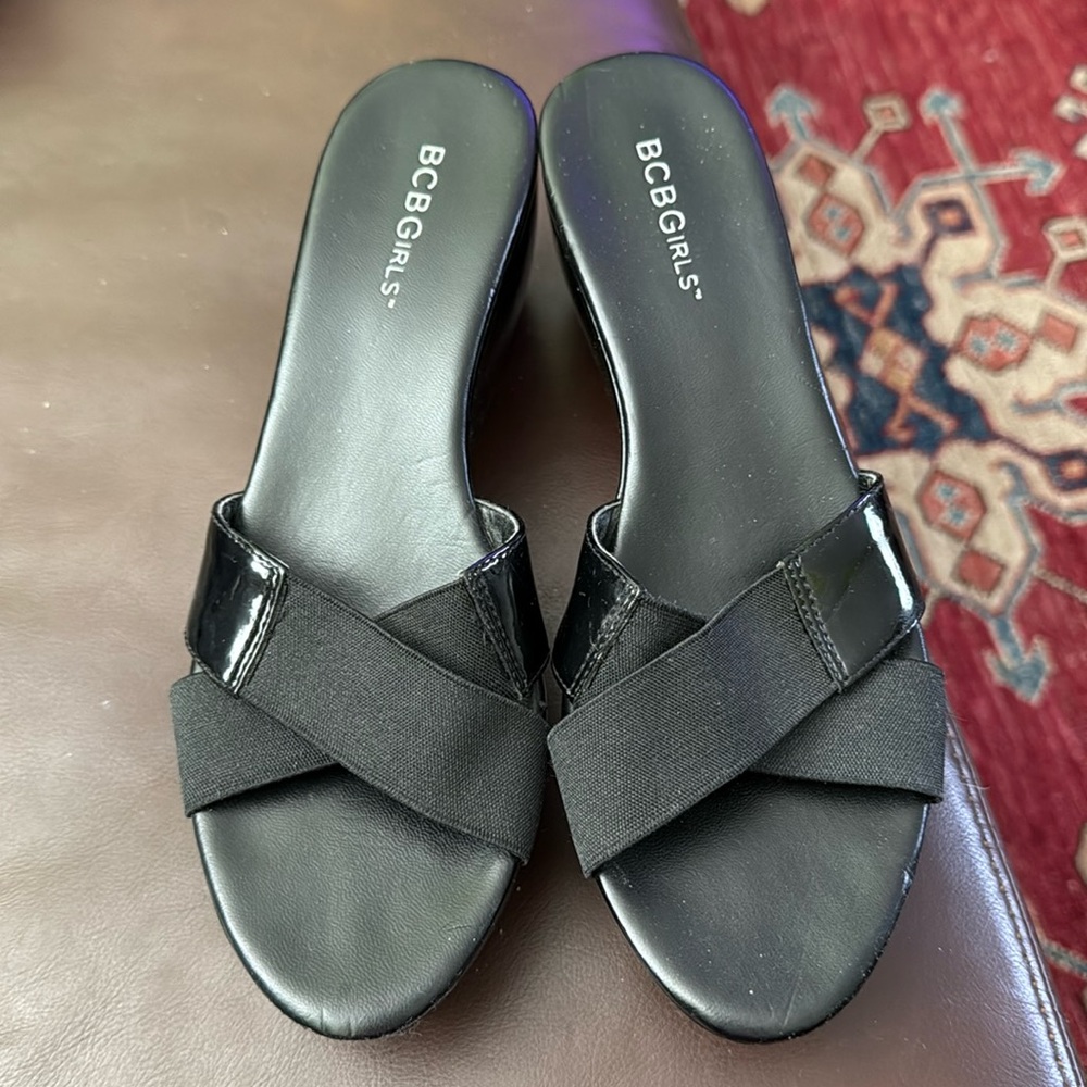 BCBGIRLS Crisscross Wedge Sandal